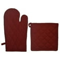 thumbnail image 1 of Dunroven House ORK104MP-R Quilted Oven Mitt & Potholder Set, Red, 1 of 1