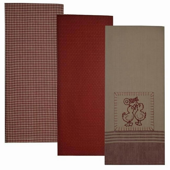 Dunroven House R850-102 Ducks Farm Animal Applique Patch, Red - Set of 3