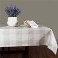 thumbnail image 1 of Dunroven House RK819-NAT 54 in. Farmhouse Check Square Tablecloth, Wheat & Cream, 1 of 1