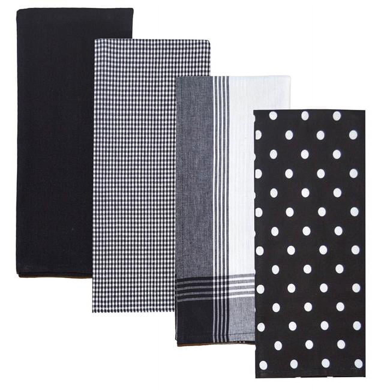 Dunroven House RVARTYBLKWHI Variety Kitchen Towel, Black & White - Set ...