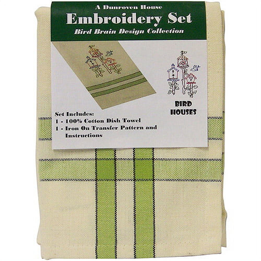 Dunroven House Towel Embroidery Set Bird Houses