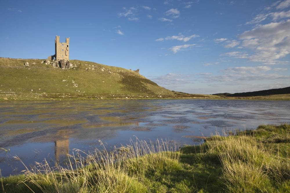 Dunstanburgh Castle Northumberland England Canvas Art - John Short Design Pics (38 x 24)