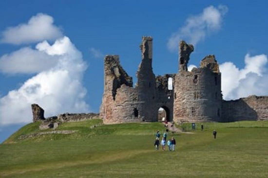 Dunstanburgh Castle Ruins Northumberland England Canvas Art - David Wall DanitaDelimont (35 x 24)