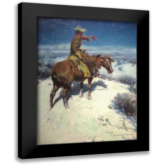 Dunton, William Herbert 15x18 Black Modern Framed Museum Art Print Titled - The Lonely Vigil