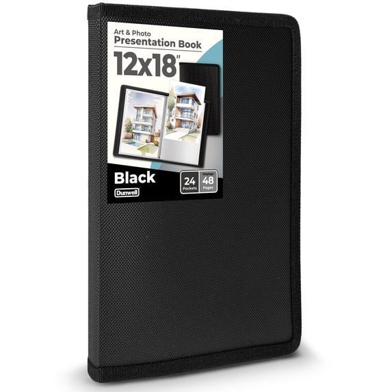 Dunwell 12x18 Art Portfolio Book, Black - Walmart.com