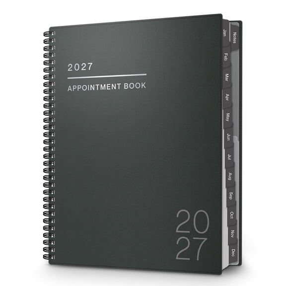 Dunwell 2027 Appointment Book 8.5x11, Gray