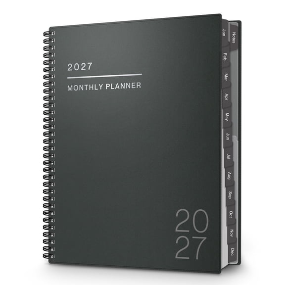 Dunwell 2027 Monthly Planner 8.5x11, Gray