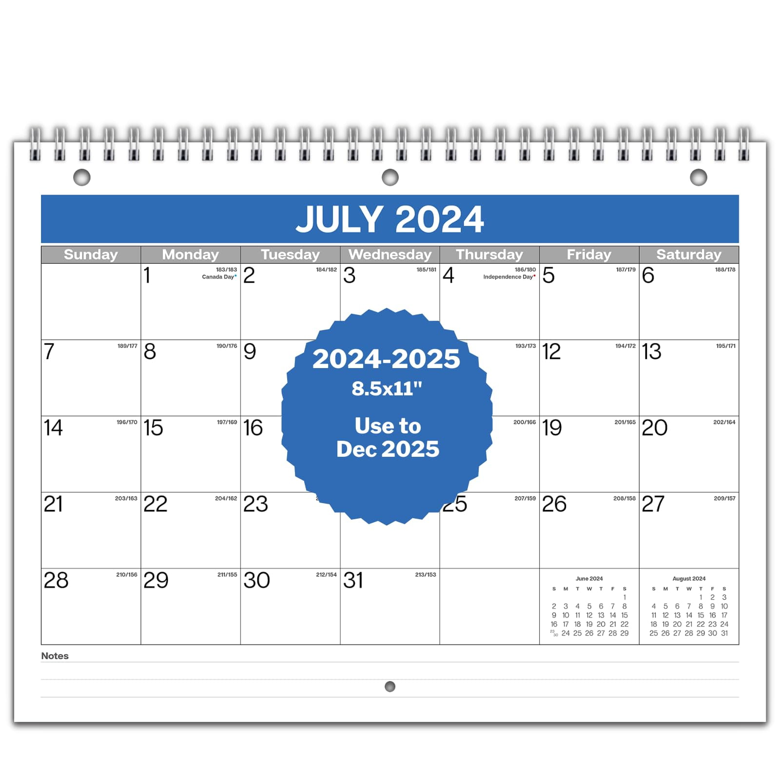 2025 Punctuate 3 Ring Binder Calendar