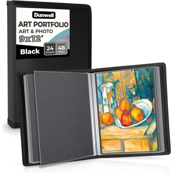 Dunwell 9x12 Art Portfolio Book, Black