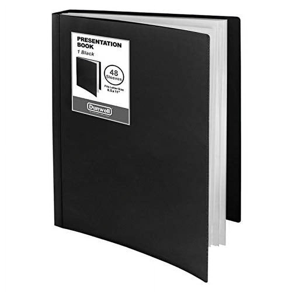 Dunwell Art Portfolio Binder 8.5x11 - (Black) Portfolio Folder for Artwork,  Lett