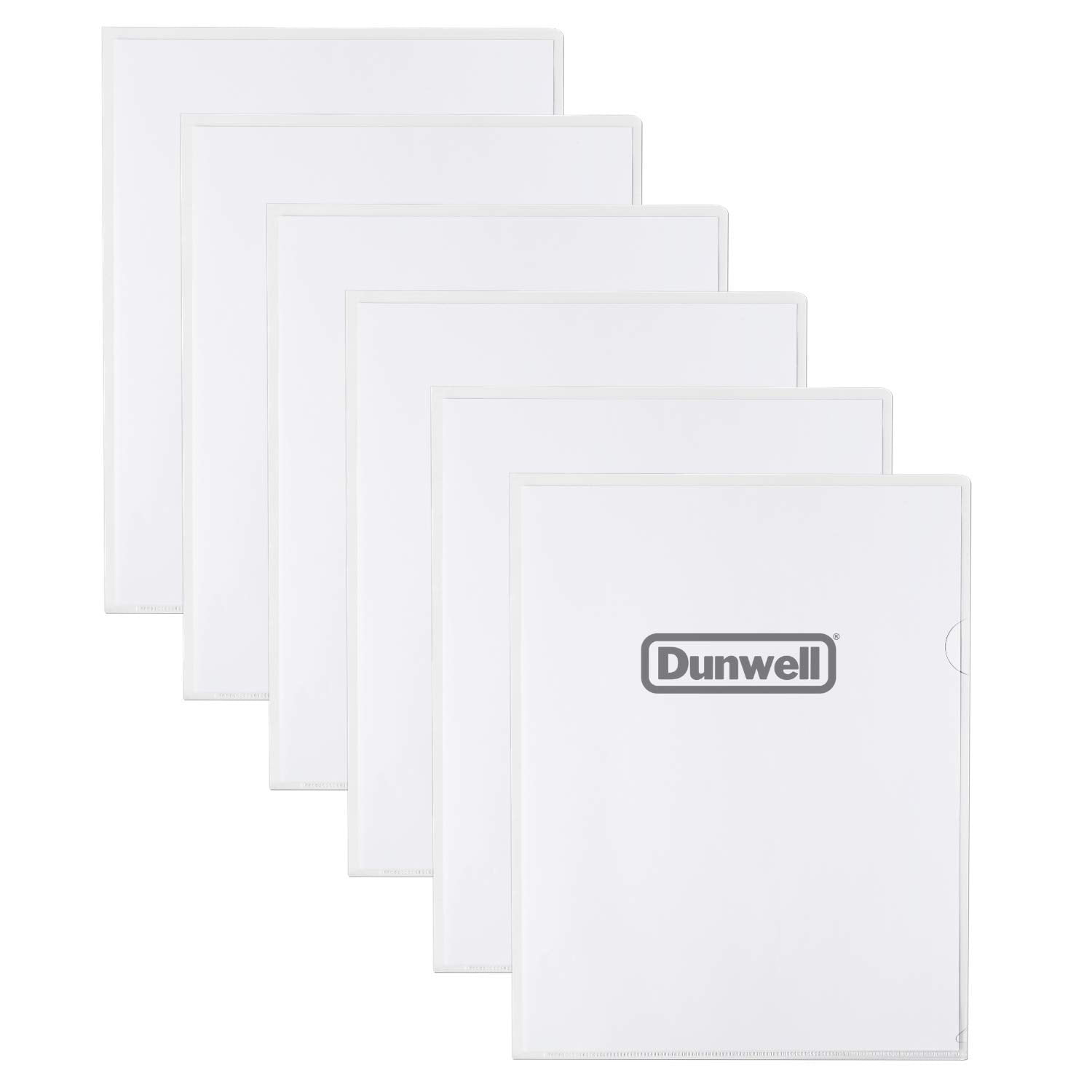 Dunwell Clear Plastic File Folder Sleeves, 12 Pack, 8.5x11 Letter Size