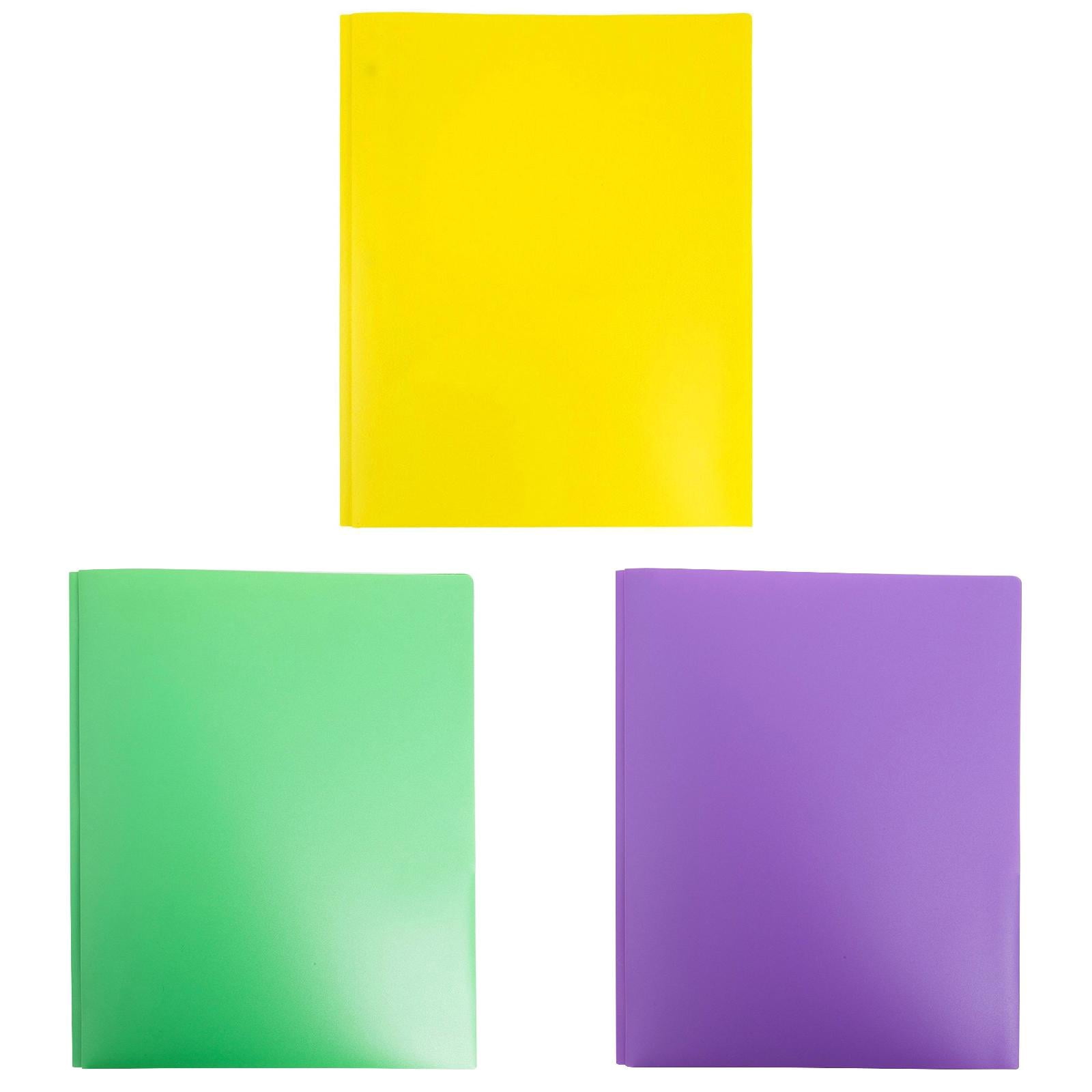 Dunwell Colored Plastic Folder With Pockets And Prongs (Assorted Colors ...