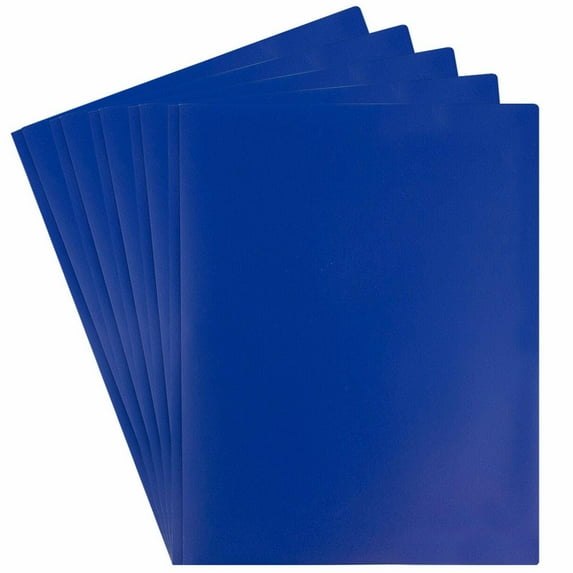 Dunwell Colored Plastic Folder With Pockets And Prongs (Assorted Colors 5 Pack) Colorful Folders With & School Folders With Fasteners
