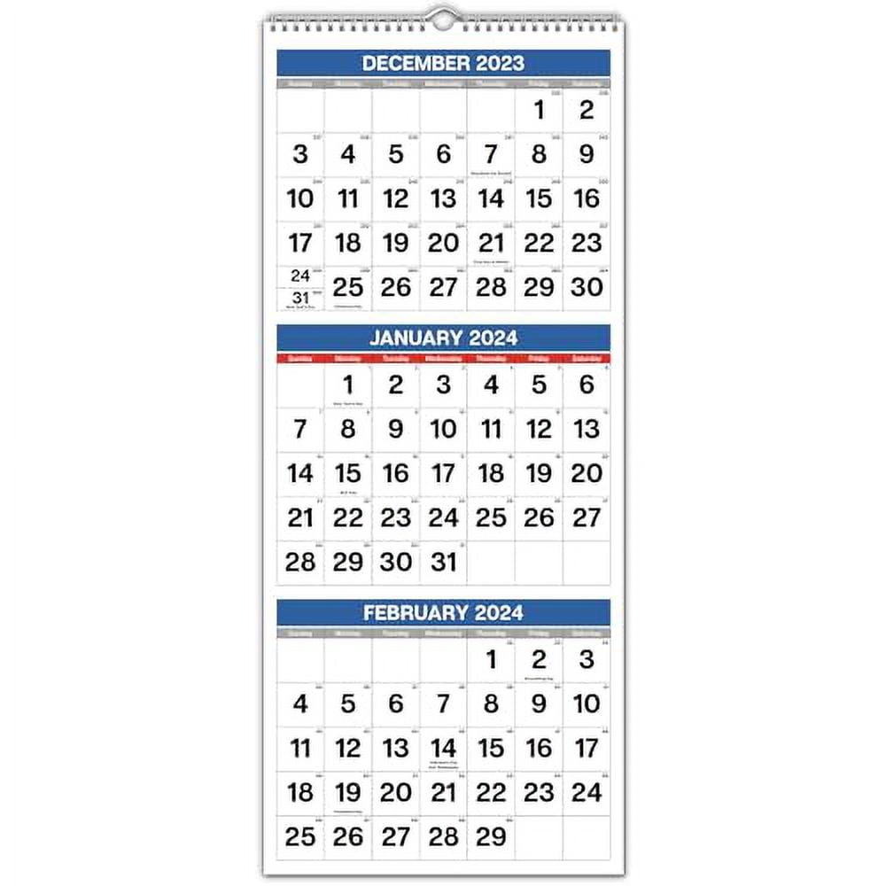 3 Month View Calendar 2025 