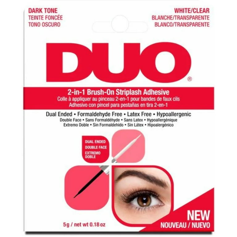 DUO 2-in-1 Brush On Clear & Dark Adhesive (0.18oz) DUO 2-in-1 Brush On Clear & Dark Adhesive (0.18oz)