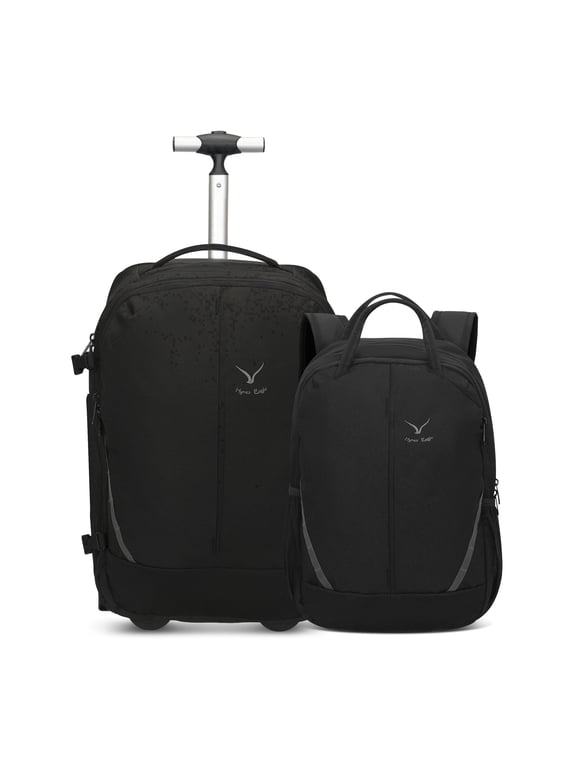 Duo 2-in-1 Rolling Travel Backpack – Hynes Eagle – Black