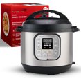 thumbnail image 1 of Duo 7-in-1 Mini Electric Pressure Cooker, Slow Rice Cooker, Steamer, Sauté, Yogurt Maker, Warmer & Sterilizer, Includes Free App with over 1900 Recipes, Stainless Steel, 3 Quart, 1 of 8