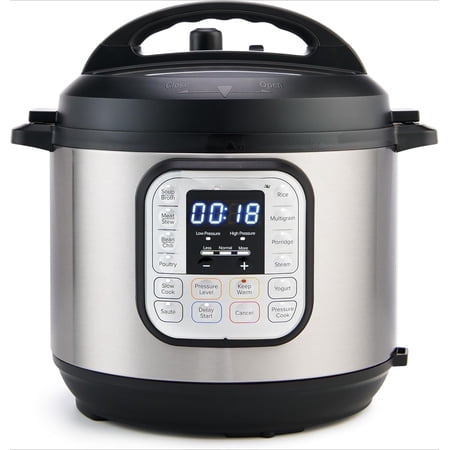 Duo 7-in-1 Mini Electric Pressure Cooker, Slow Rice Cooker, Steamer, Sauté, Yogurt Maker, Warmer & Sterilizer, Includes Free App with over 1900 Recipes, Stainless Steel, 3 Quart