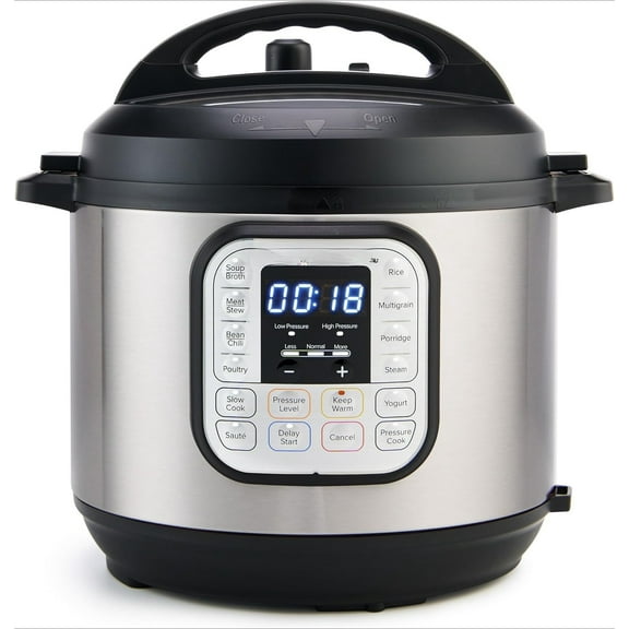 Duo 7-in-1 Mini Electric Pressure Cooker, Slow Rice Cooker, Steamer, Sauté, Yogurt Maker, Warmer & Sterilizer, Includes Free App with over 1900 Recipes, Stainless Steel, 3 Quart
