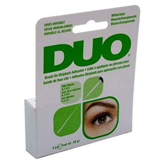 Duo Brush-On Striplash Adhesive White/Clear 0.18 Ounce (5.3ml) (3 Pack)