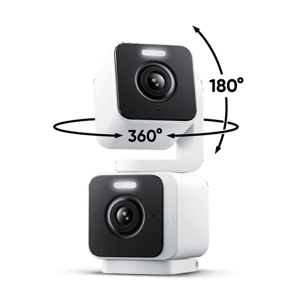 Duo Cam Pan Dual-Lens Wi-Fi Security Camera with 2K HD Video, Motion Tracking