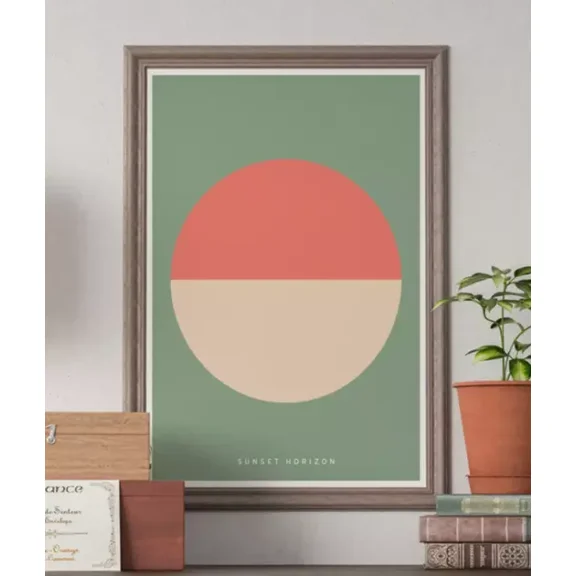 Duo-Chrome Abstract Wall Art Circle Wall Design Minimal Design Wall Art Print Home Decor Office Wall Art