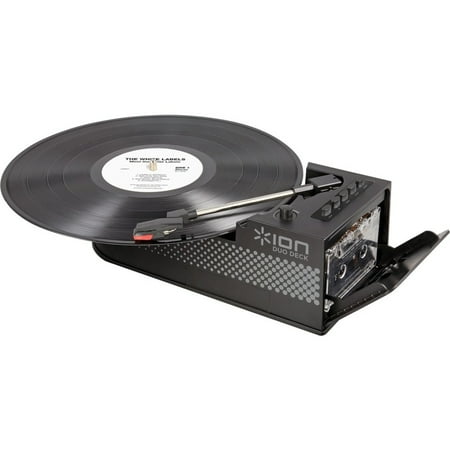 Duo Deck Ultra-Portable Digital Conversion Turntable with Cassette Deck