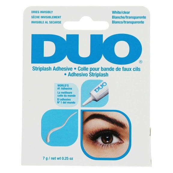 Ardell DUO Striplash Adhesive White/Clear Waterproof, 0.25 oz, 2 Pack