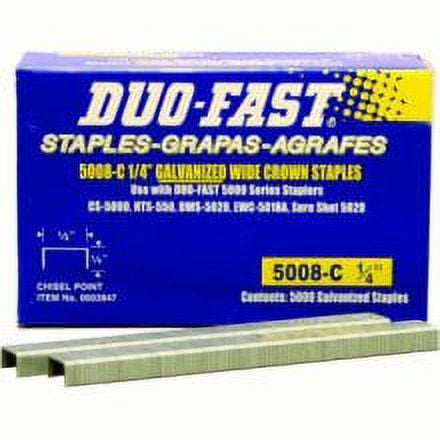 Duo Fast 5008C Staple 5M 20 Gauge 1/2" Crown X 1/4" Leg Staples