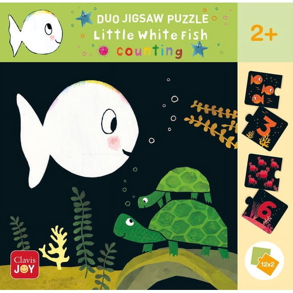 Duo Jigsaw Puzzle. Little White Fish. Counting (Other)