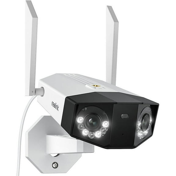 Duo Outdoor Plug-In 4K/8MP Security Camera with Floodlight - White