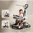 thumbnail image 1 of DuoBao 5-in-1 Foldable Baby Walker with Foot Pads & Handles for Boys and Girls 6-24 Months, Black, 1 of 9