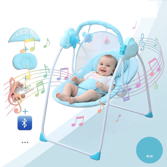 DuoBao Baby Swing for Infants, Portable Infant Swing with Music | 12 Songs & 3 Volume Levels, 5 Swing amplitude, 3 Auto-Timer Settings, Indoor Outdoor Use, 0-9 Months Up to 20 lbs
