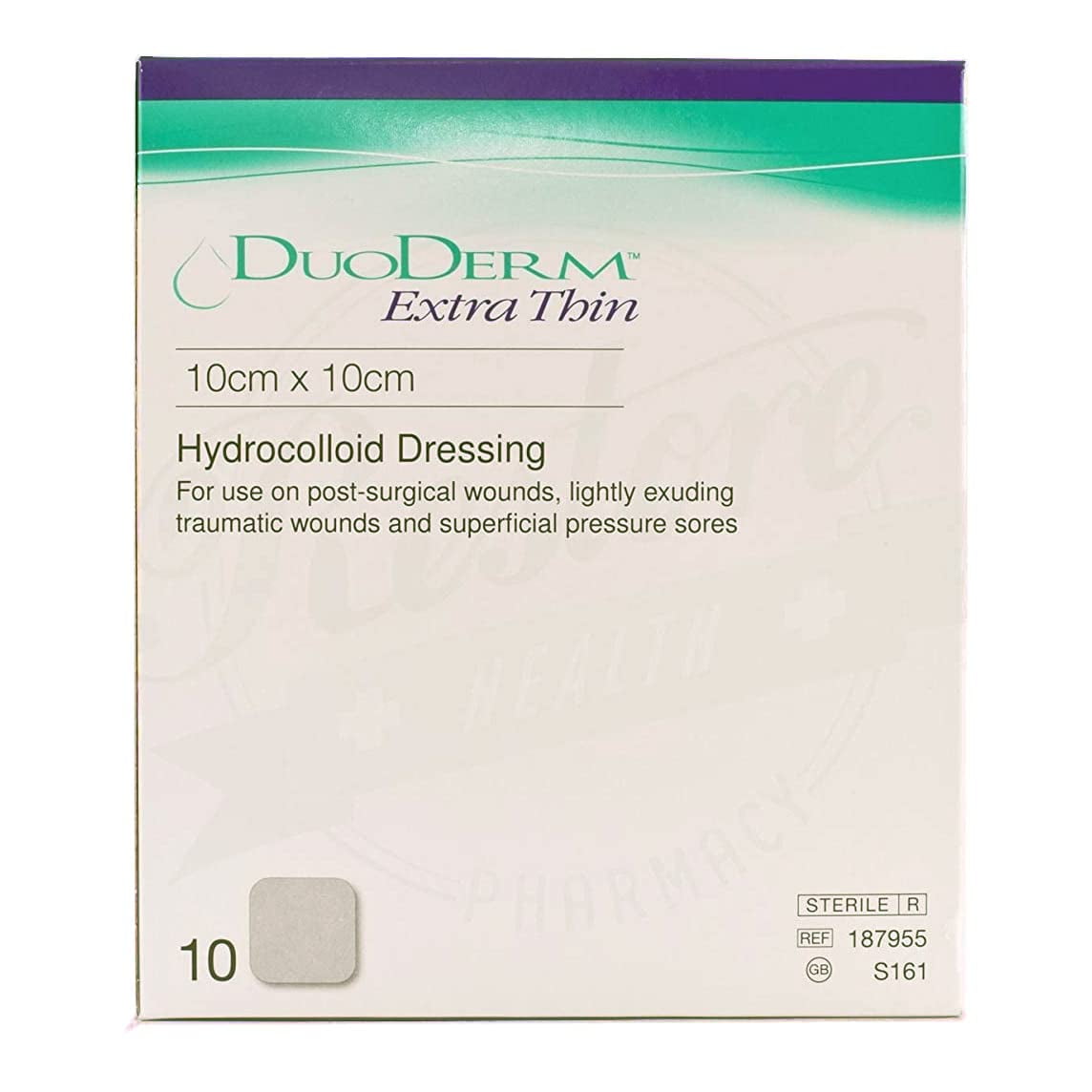 DuoDERM Extra Thin CGF Hydrocolloid 4"x4" Sterile SelfAdhesive