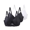 thumbnail image 1 of DuoJiaJ 3PC Comfortable And Transparent Shoulder Strap Cordless Backless Spongeless With Convertible Shoulder Straps T-Shirt Bras Purple, 1 of 2