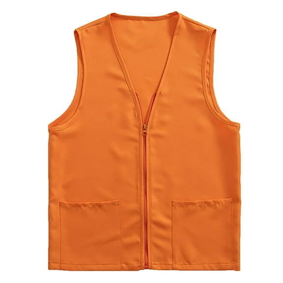 DuoJiaJ Adult Postulant Activity Vest Supermarket Vests Clerk Workwear Womens Warm Winter Coat Orange XL