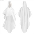 thumbnail image 1 of DuoJiaJ Adults Hooded Cape, Stand Collar Punk Style Cloak White Sizes S-L, 1 of 6
