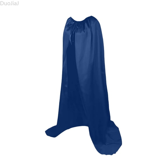 DuoJiaJ Adults Tie Cloak, Hoodless Cape Party Mystery Outfit Blue Sizes M-XL