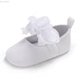 thumbnail image 1 of DuoJiaJ Baby Girls First Walking Shoes Soft Sole Floral Ballet Sneakers For Toddler Infants Baby Shoes Size 5,White, 1 of 4