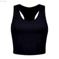 thumbnail image 1 of DuoJiaJ Basic Crop Tank Tops Women Sleeveless Racerback Crop Sport Top Women Vest Black M, 1 of 5