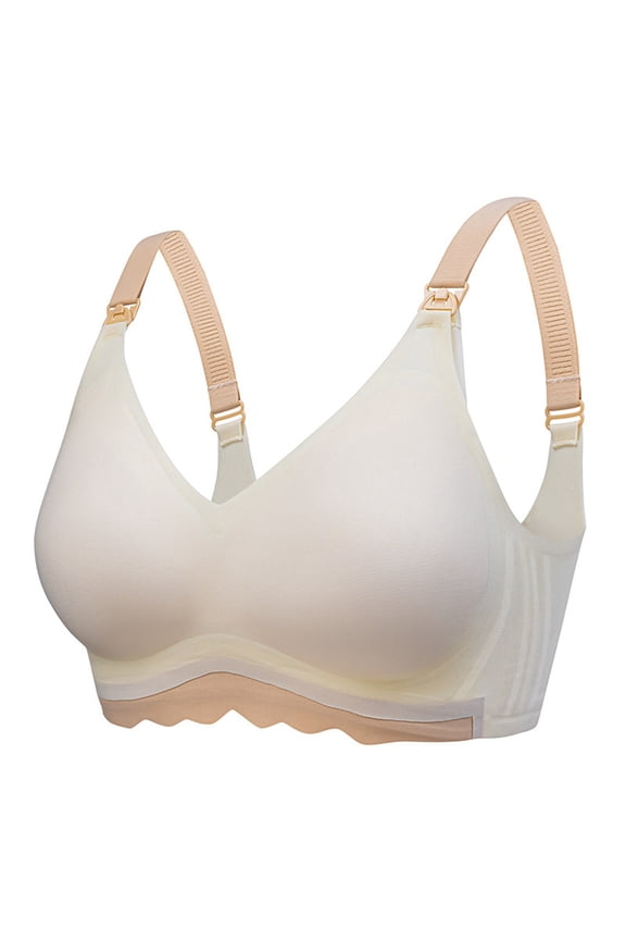 Bras Wire Comfortable Bras During Pregnancy Bras for Women Beige