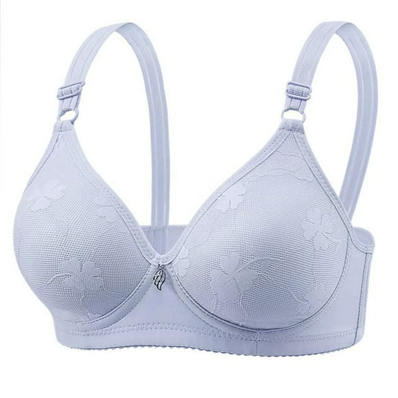 DuoJiaJ Breathable And Skin Friendly Thin Bra For Women Without Wires T-Shirt Bras Blue