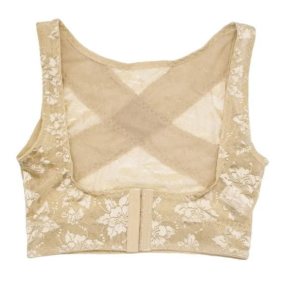 DuoJiaJ Bust Lifting Push Up Bra Sizes S XL Extreme Push Up Corset Lace Sports Bras for Women Beige