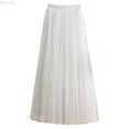 thumbnail image 1 of DuoJiaJ Chiffon Skirt High Waist Flowy Midi Length Elegant Ruffle Layered Skirt For Casual Party Wear Skirts For Women White M, 1 of 5