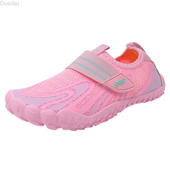 DuoJiaJ Children Shoes Comfortable Soft Sole Casual Shoes Fashionable Outdoor Beach Wading Shoes Girls Gym Shoes Size 12.5,Pink