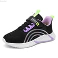 thumbnail image 1 of DuoJiaJ Children's Fashion Mesh Lace Up Sneakers Color Matching Casual Comfortable Running Shoes Girls Gym Shoes Size 12.5,Purple, 1 of 5