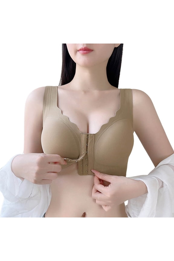 Comfortable And Transparent Shoulder Strap Cordless Backless Spongeless With Convertible Shoulder Straps Push Up Bras Yellow