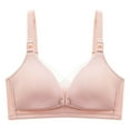 thumbnail image 1 of DuoJiaJ Comfortable Seamless Full Coverage Bra For Women Wireless Bras With Soft Support Regular And Plus Size Push Up Bras Pink, 1 of 2