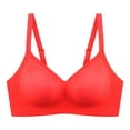 thumbnail image 1 of DuoJiaJ Comfortable Seamless Full Coverage Bra For Women Wireless Bras With Soft Support Regular And Plus Size Wireless Bras Red, 1 of 5