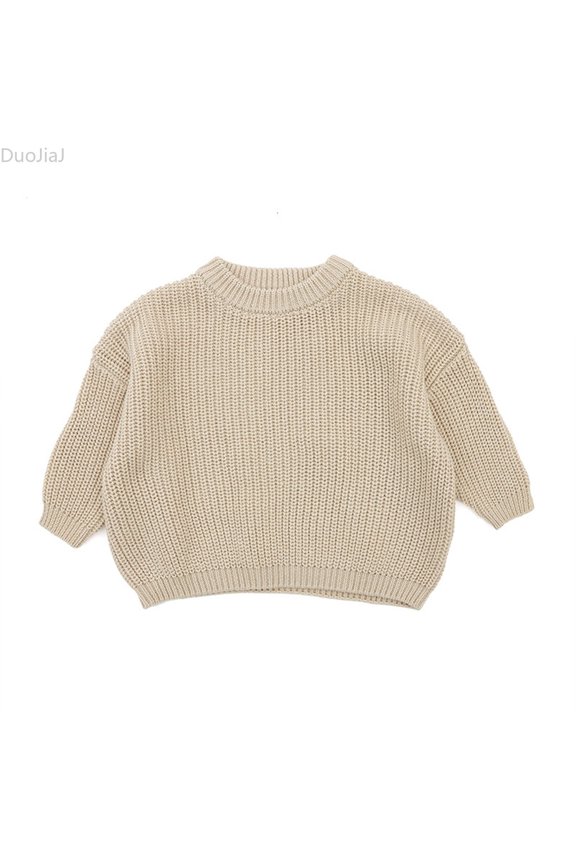 Custom Kids Girl Sweater Clothing Oversize Pullover Cotton Baby Boys Girls Chunky Kitted Jumper Girls Long Sleeve Shirts Size 4-5 Years